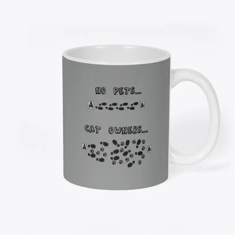 No Pets vs Cat Owners - Mug