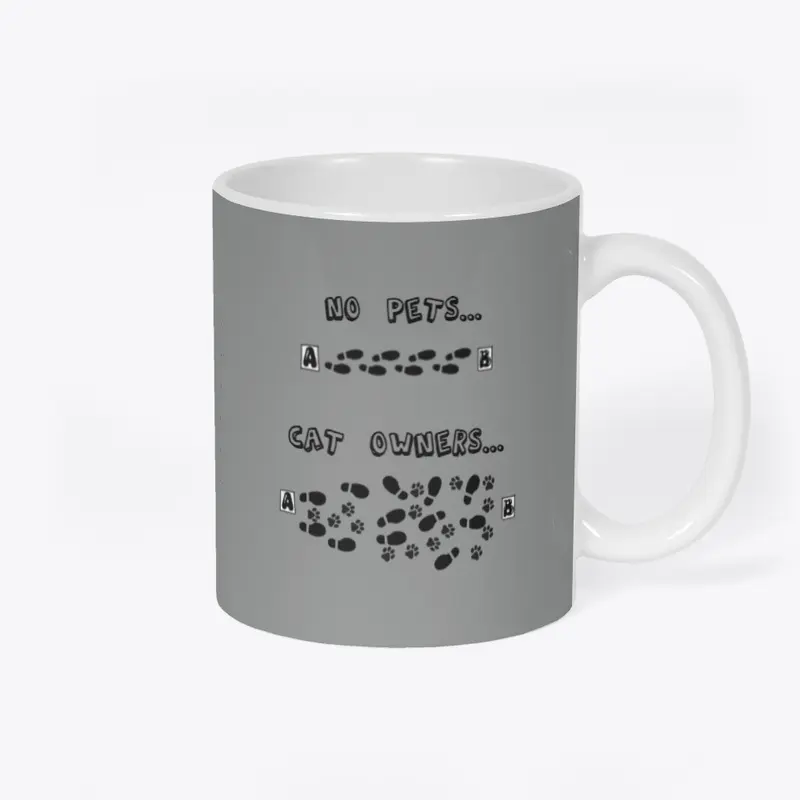 No Pets vs Cat Owners - Mug